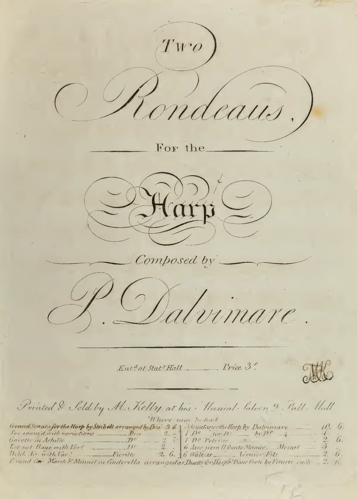 2 Rondeaus for the harp - Page 1