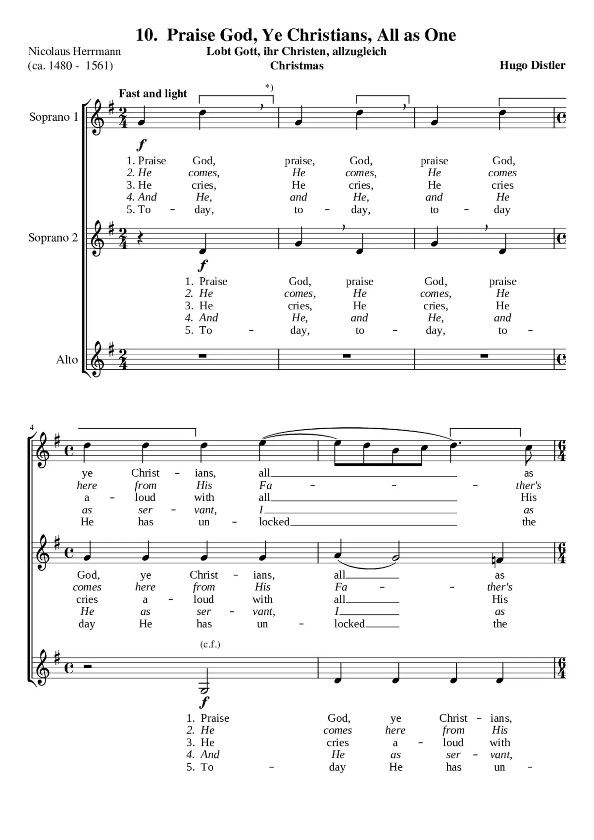Lobt Gott ihr Christen allzugleich - Page 1