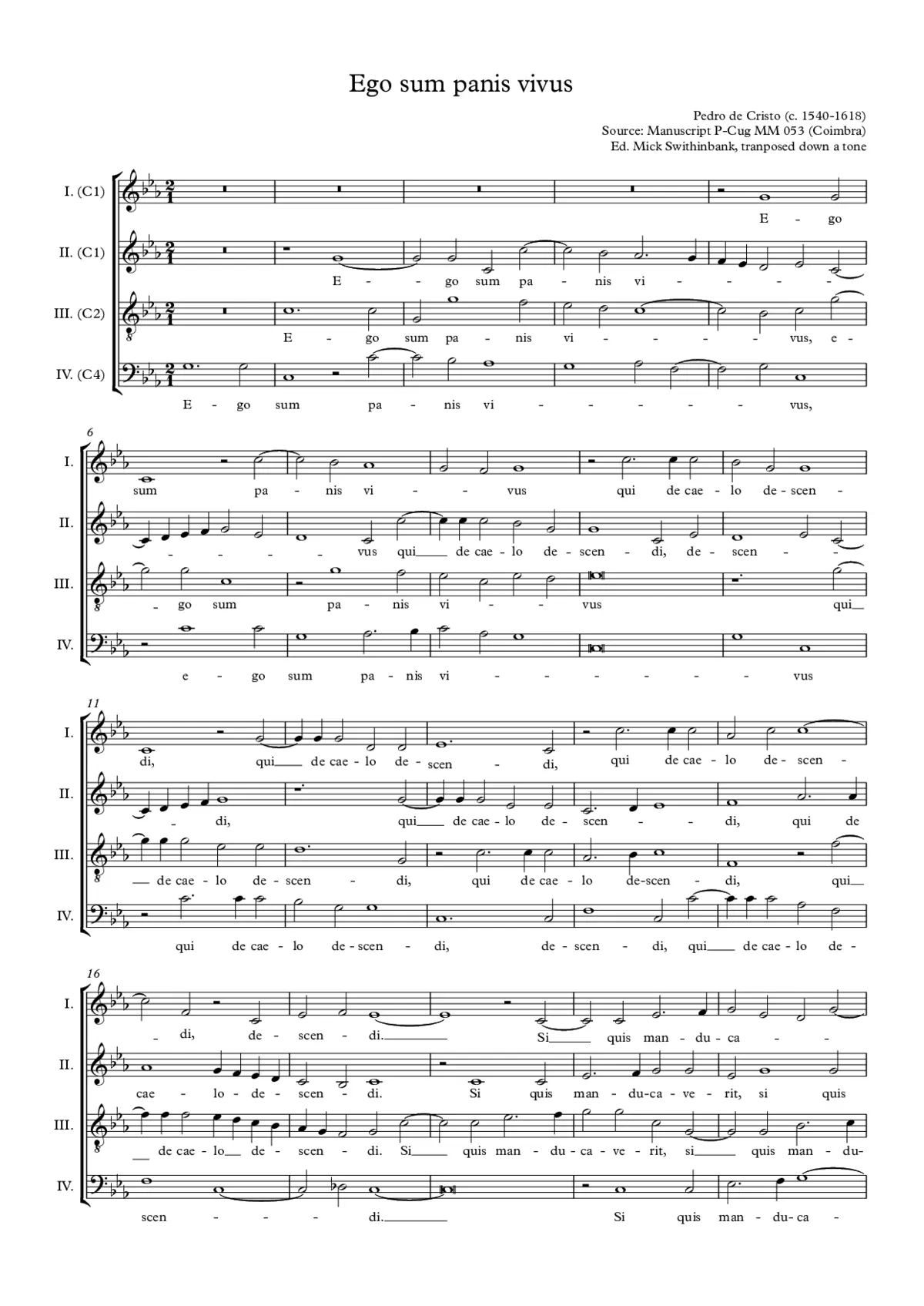 Ego sum panis vivus - Page 1