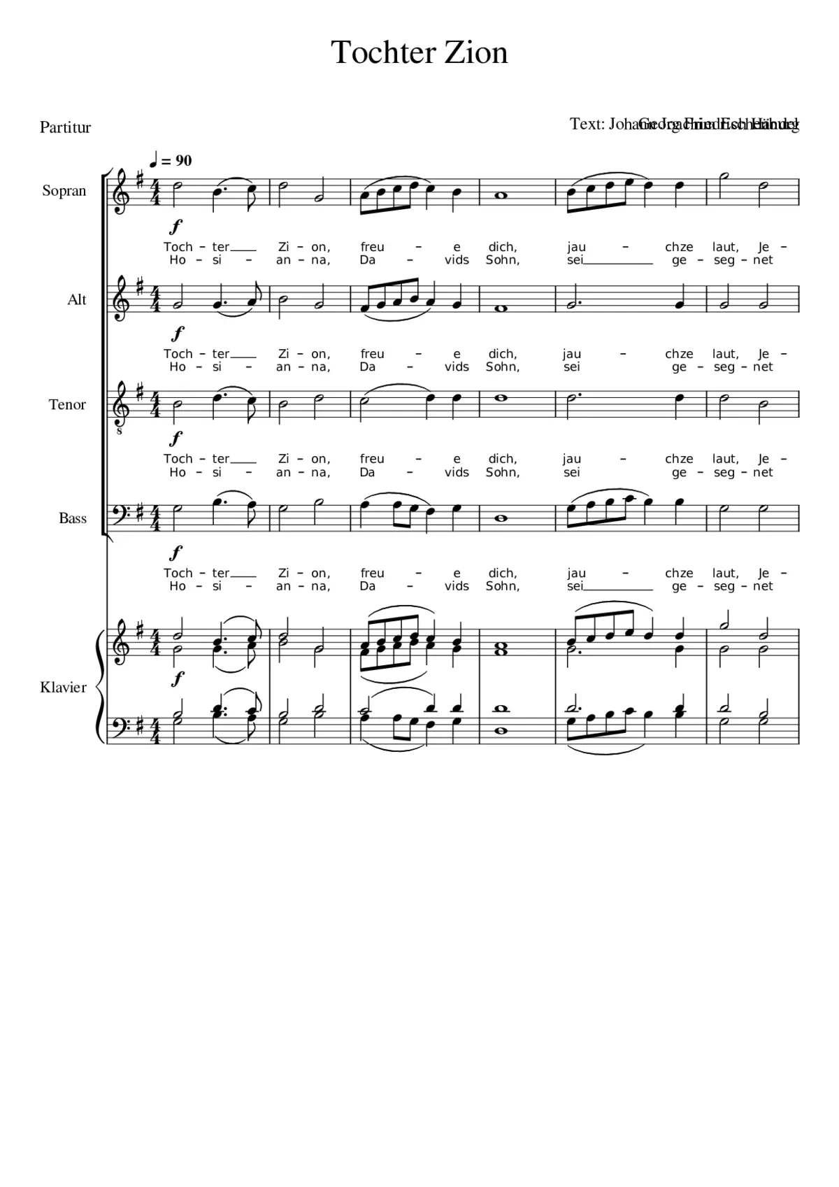 Tochter Zion freue dich - Page 1