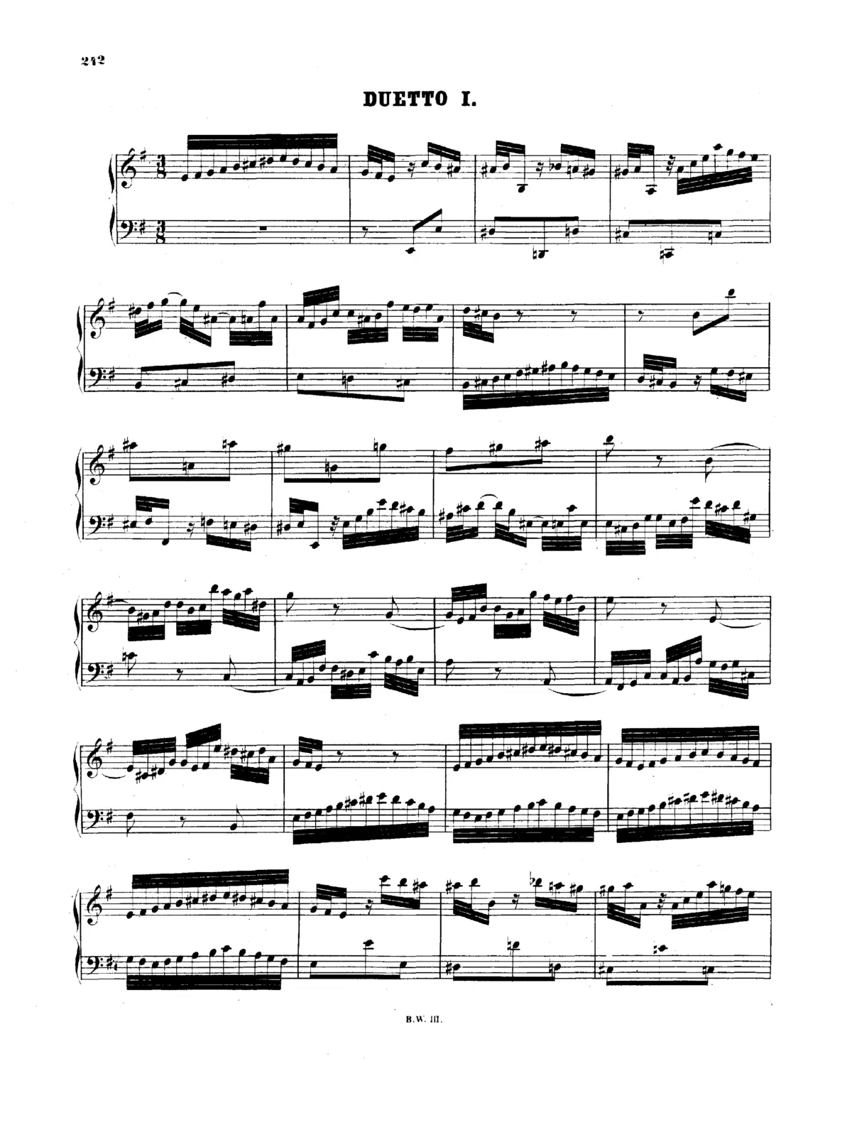 Duetto No.1 in E minor - Page 1