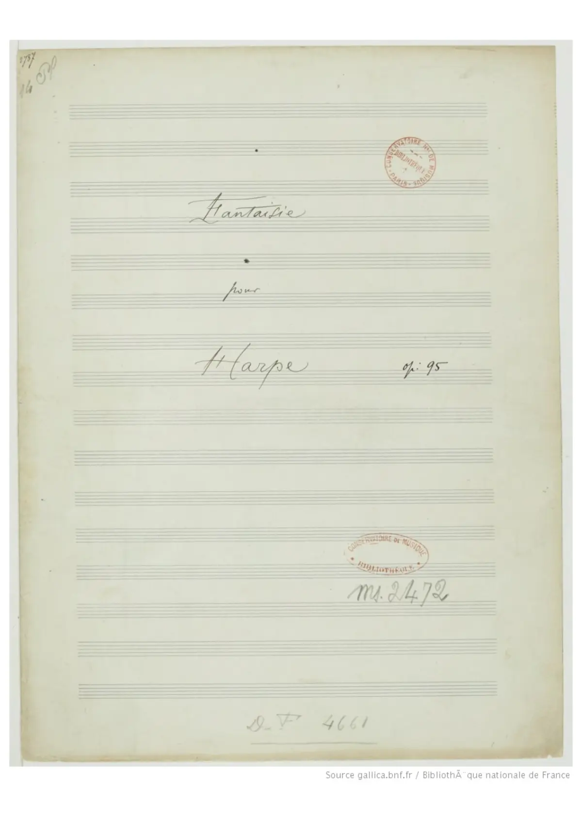 Fantaisie for Harp - Page 1
