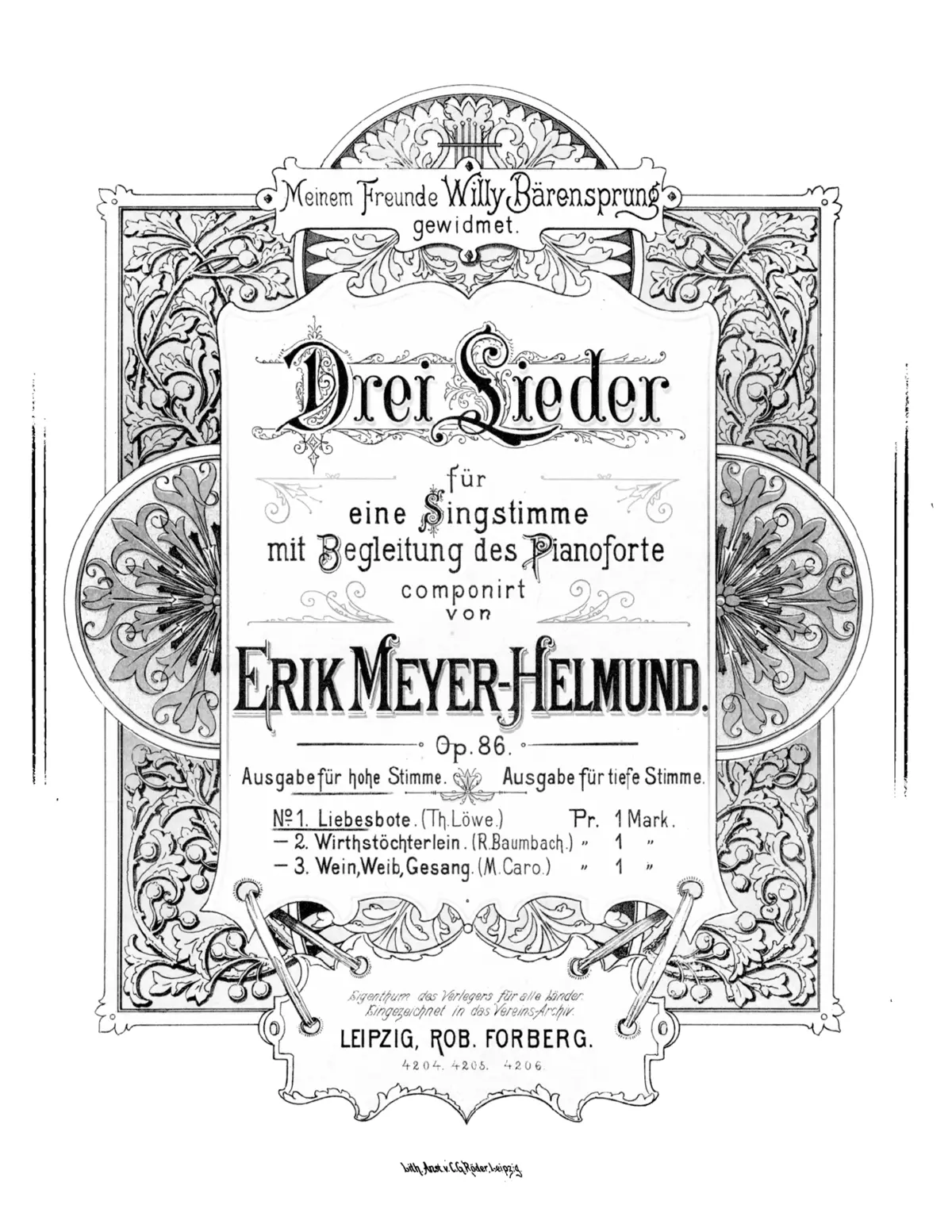 3 Lieder - Page 1