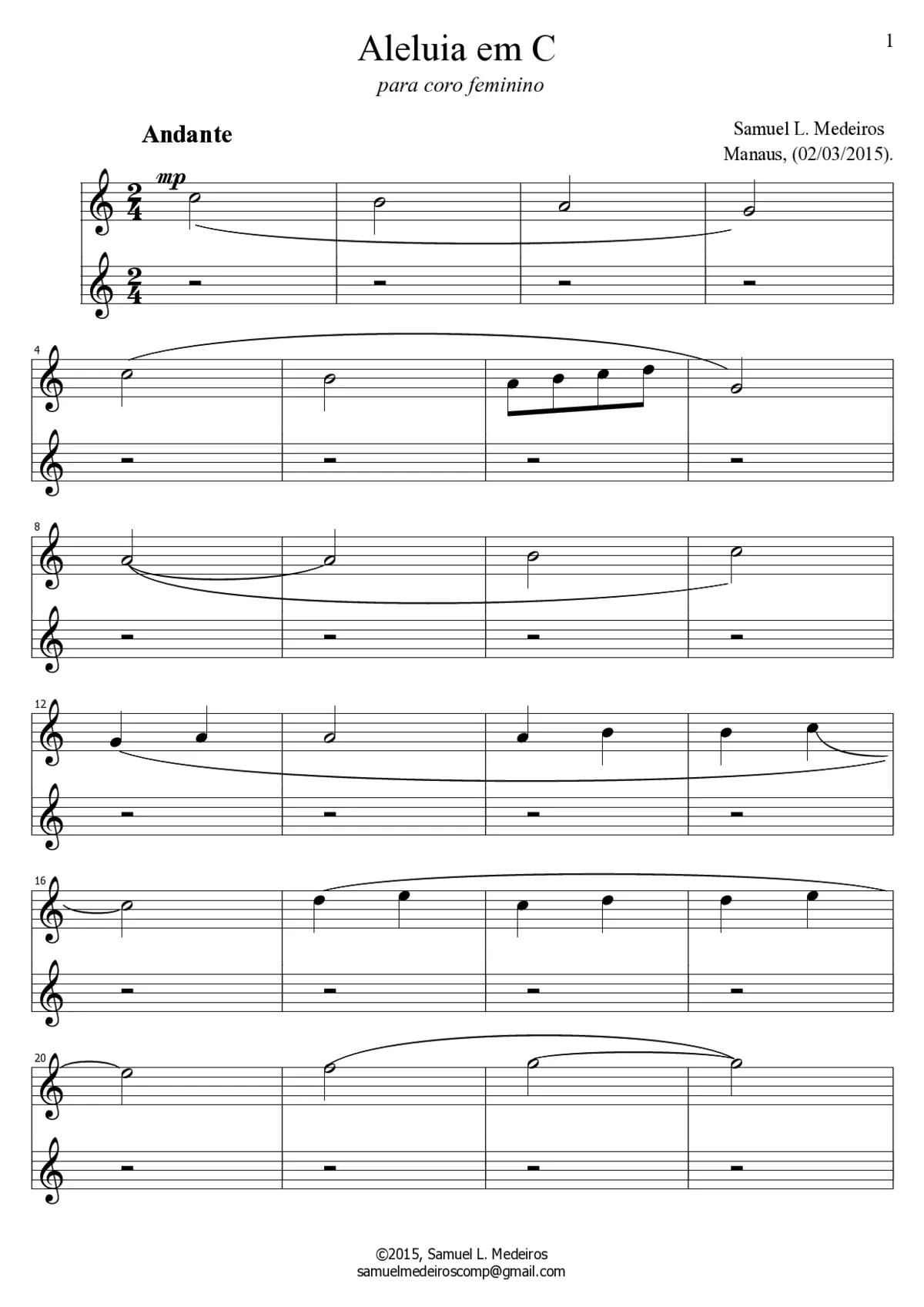 Aleluia em C - Page 1