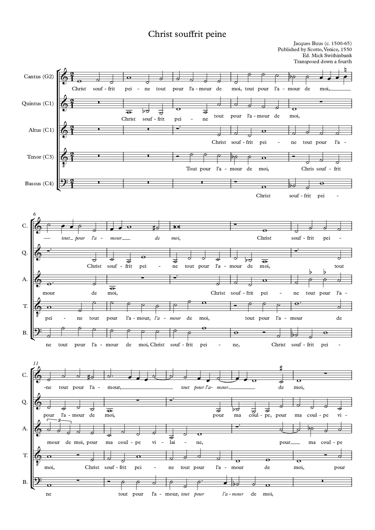 Christ souffrit peine - Page 1