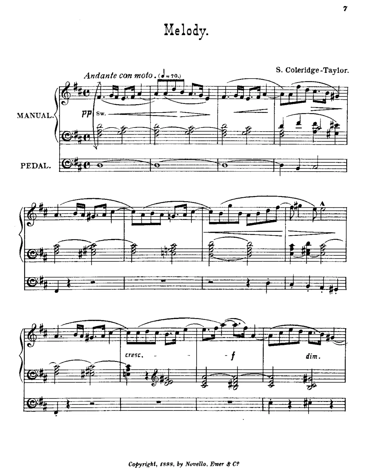 3 Short Pieces for Organ - Page 1