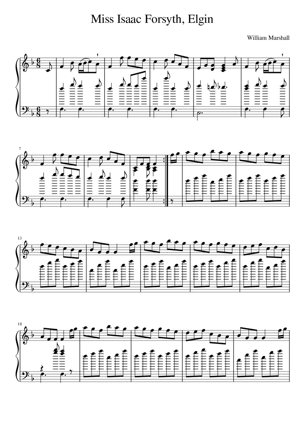 Miss Isaac Forsyth Elgin - Page 1