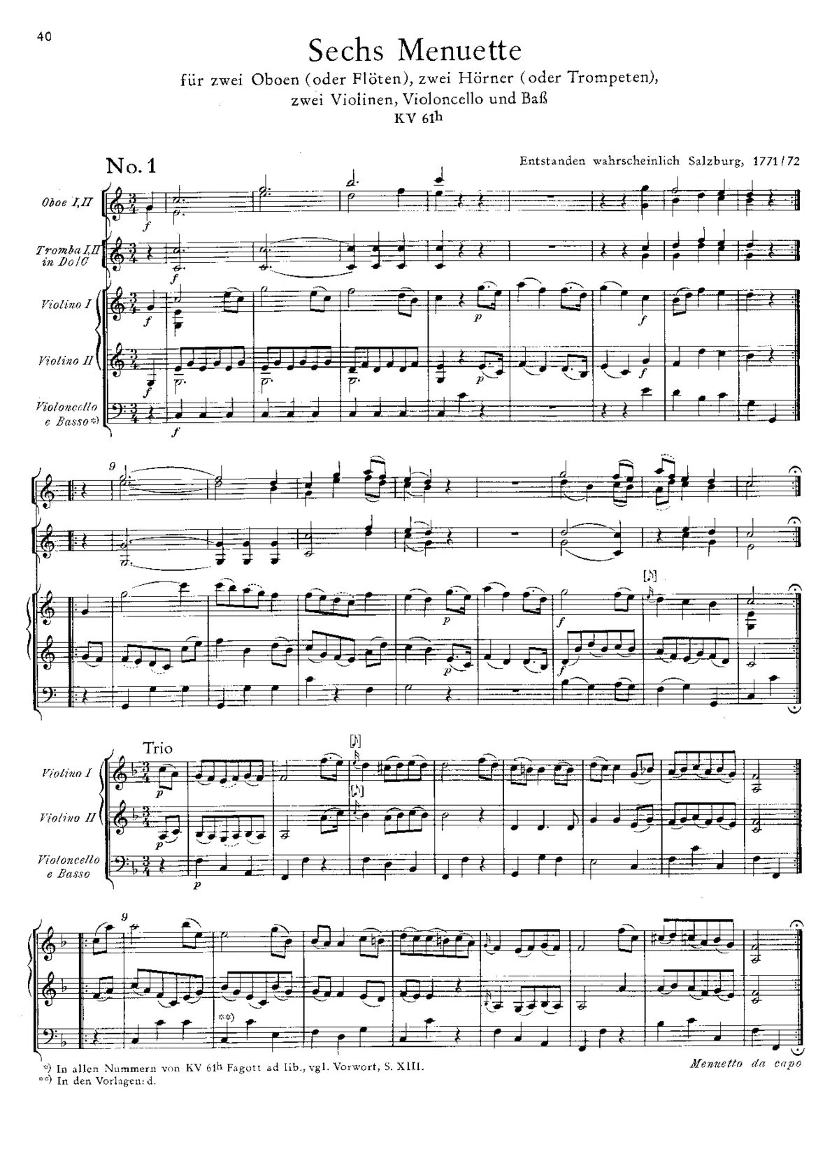 6 Minuets - Page 1
