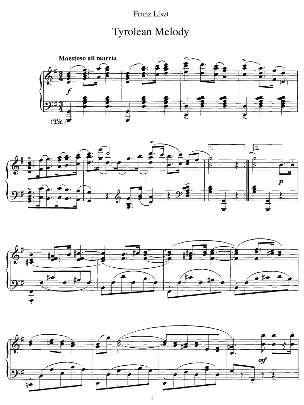 Tyrolean Melody - Page 1