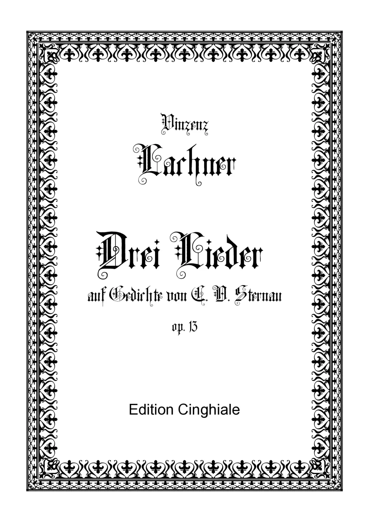 3 Lieder auf Gedichte von C. O. Sternau - Page 1