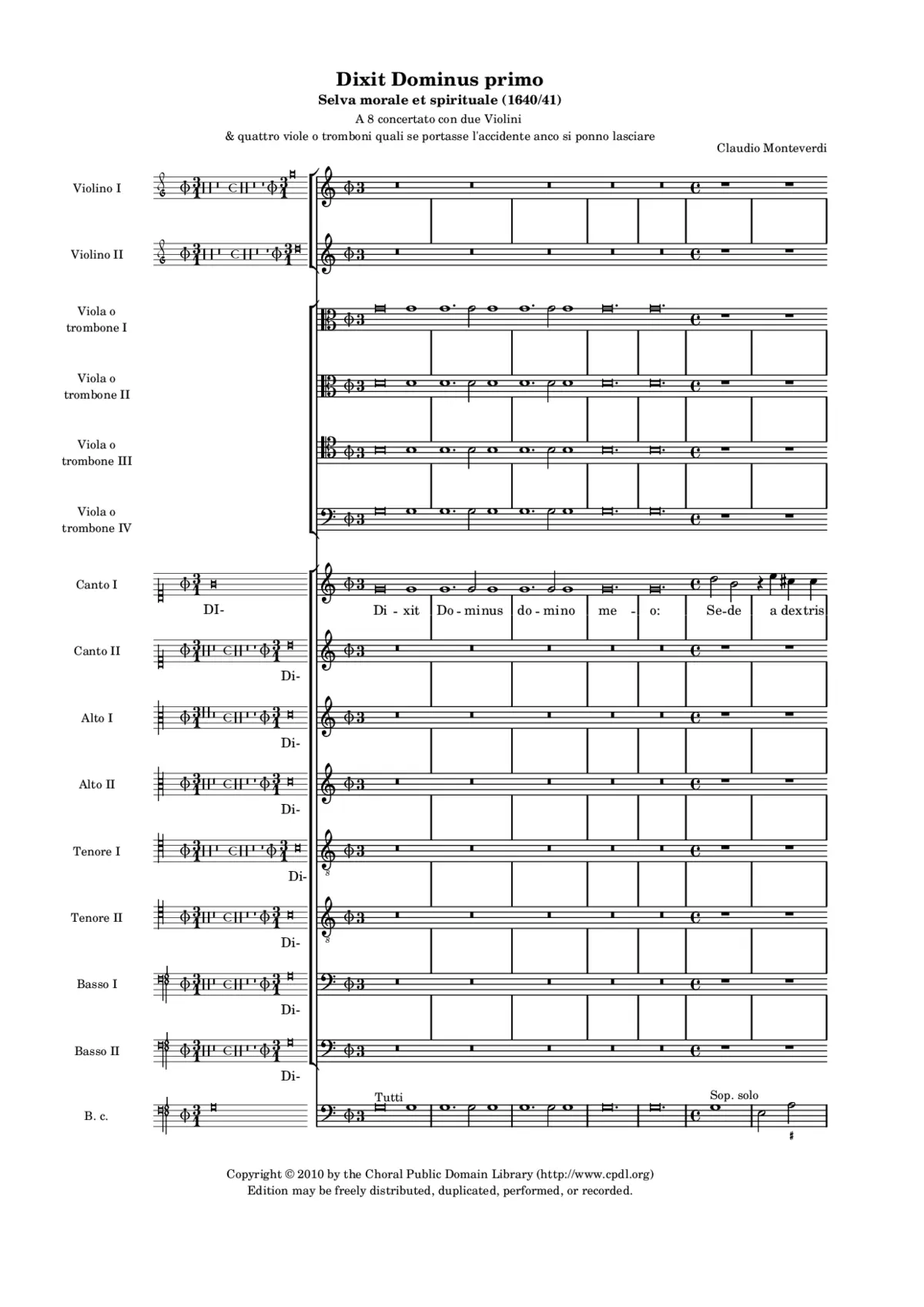Dixit Dominus I - Page 1