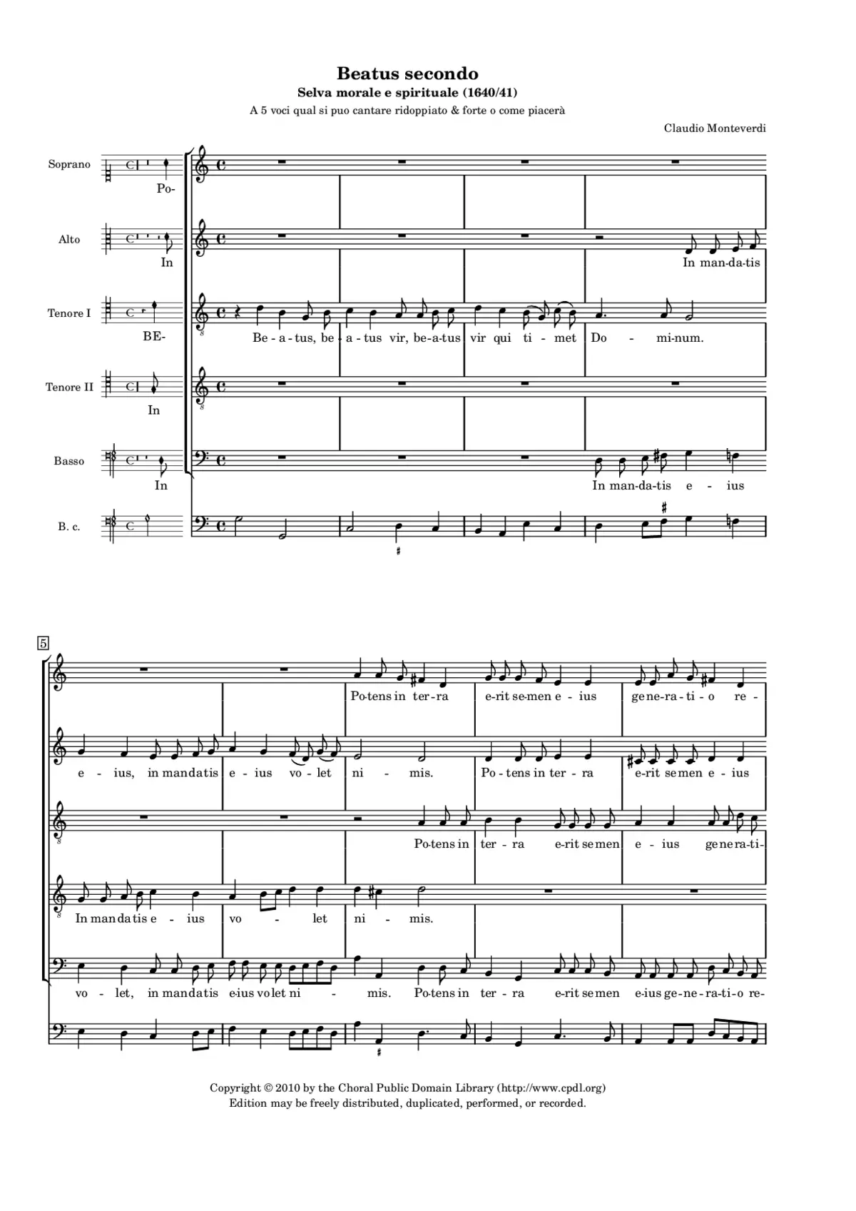 Beatus vir qui timet Dominum II - Page 1