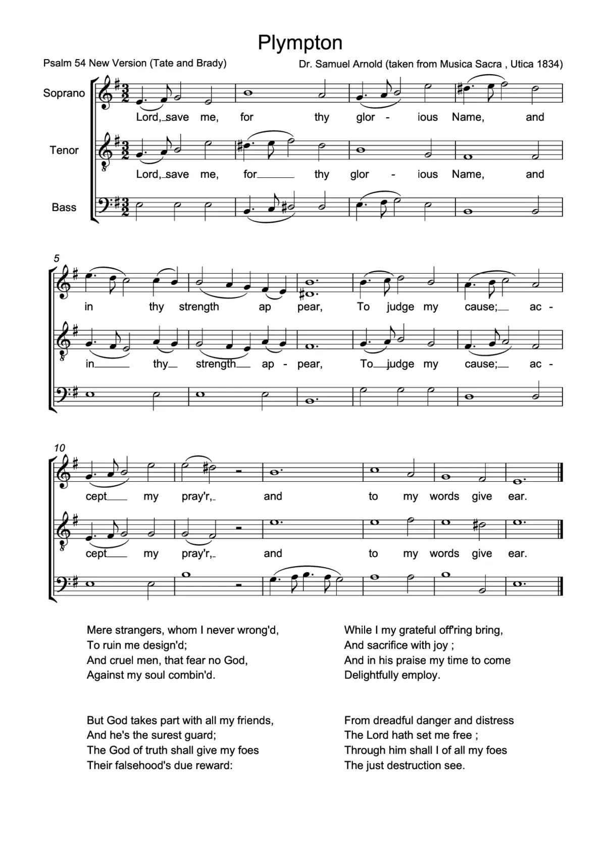Lord, save me, for thy glorious name - Page 1