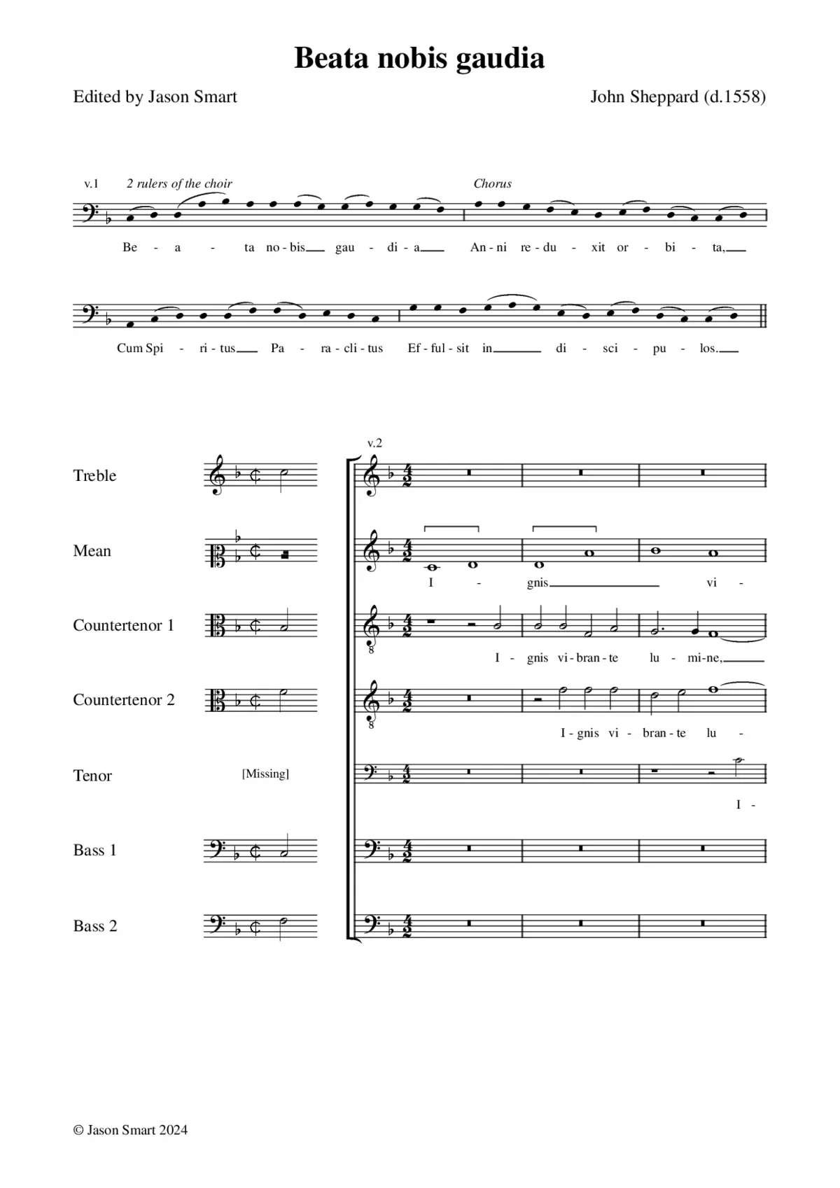 Beata nobis gaudia - Page 1