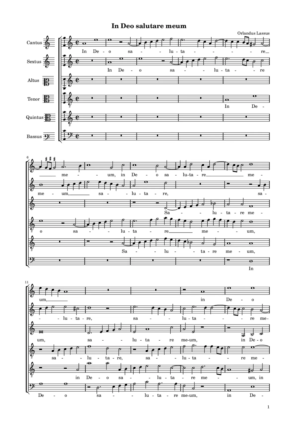 In Deo salutare meum - Page 1