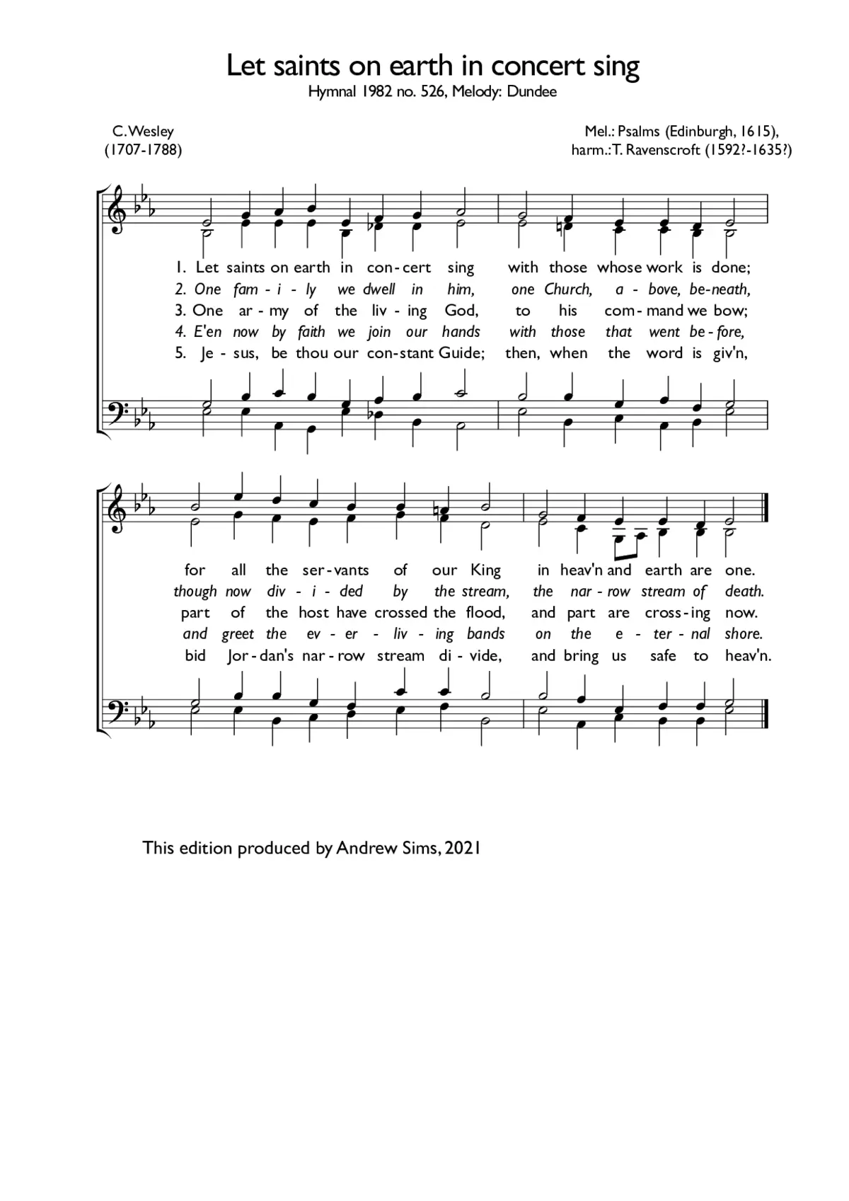Let saints on earth in concert sing - Page 1