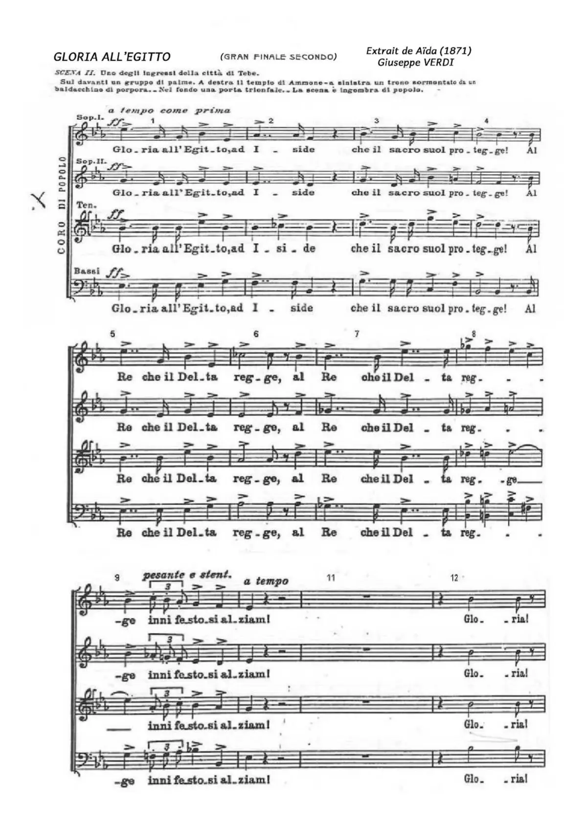 Gloria all'Egitto (Triumphal scene from Aida) - Page 1