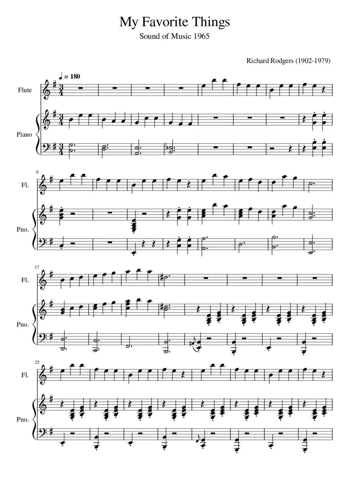 My Favorite Things (from The Sound of Music) - Page 1
