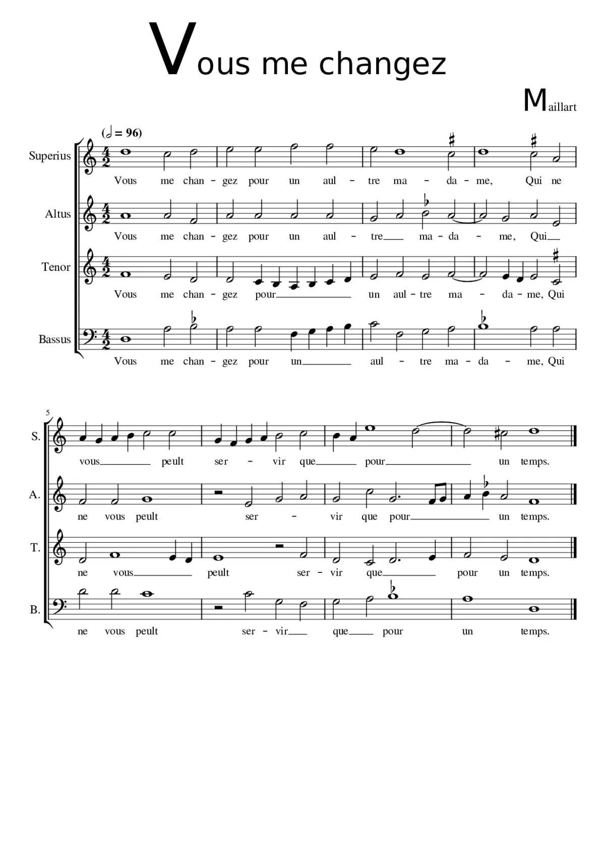 Vous me changez - Page 1