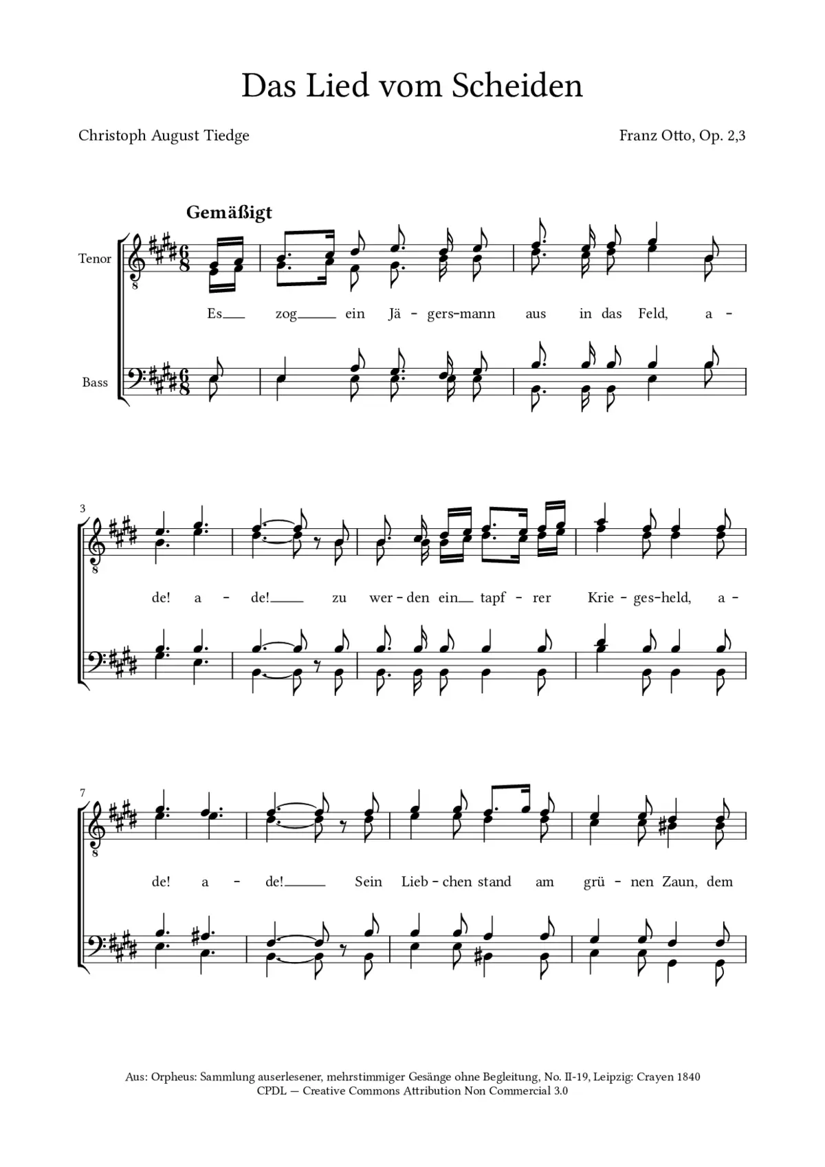 Das Lied vom Scheiden - Page 1