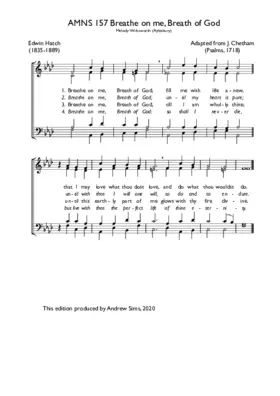 Breathe on me, breath of God