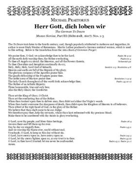 Herr Gott, dich loben wir