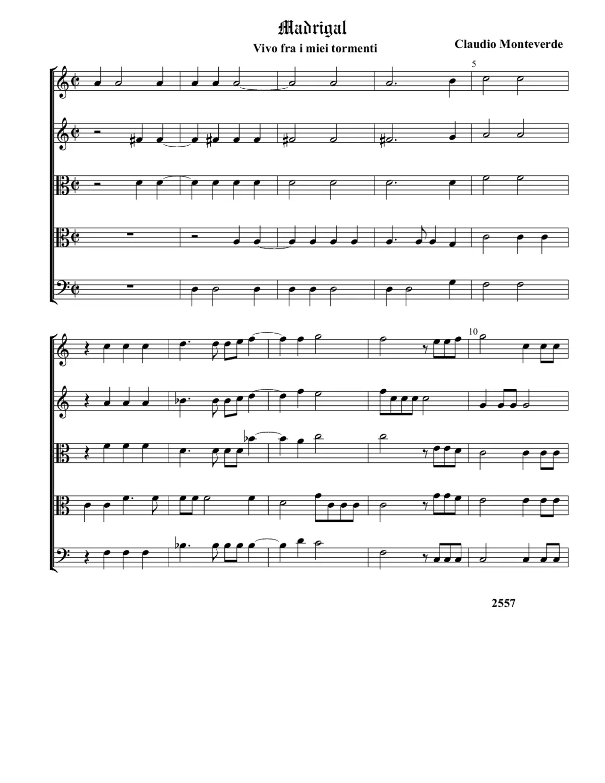 Vivrò fra i miei tormenti e le mie cure - Page 1