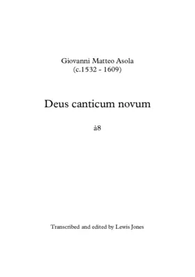 Deus canticum novum a 8