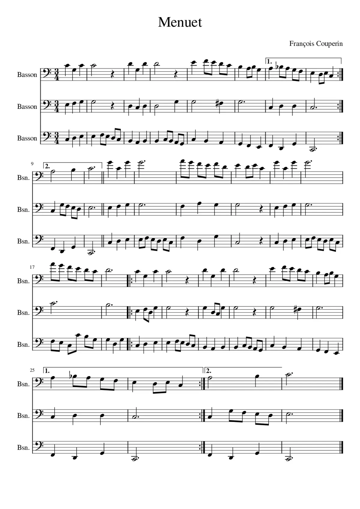 Menuet - Page 1