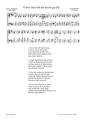 O love that wilt not let me go (II)