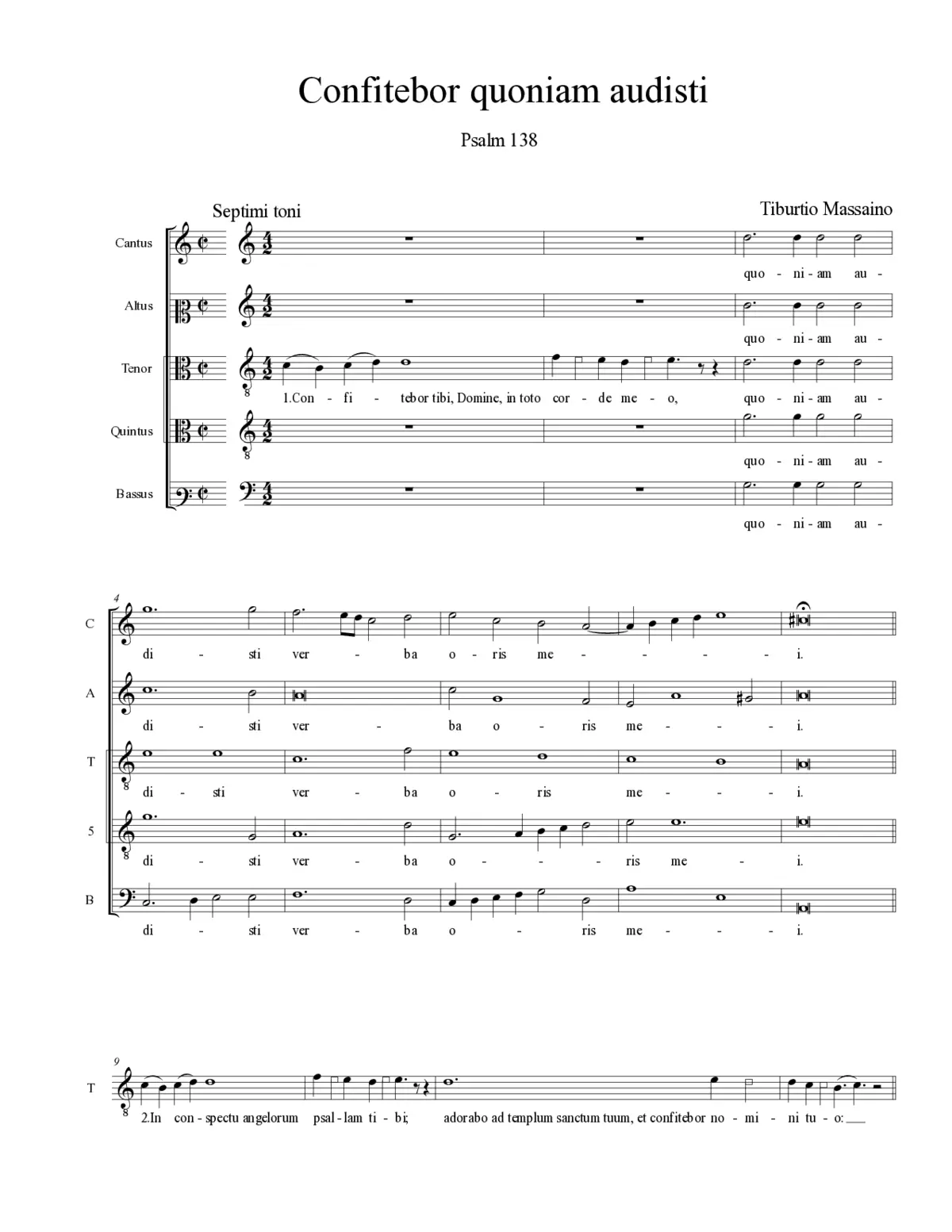 Confitebor quoniam audisti - Page 1