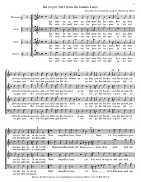 Im Meyen hoert man die Hanen kreen