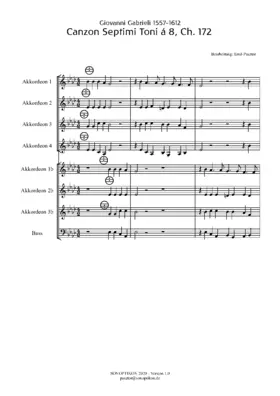 Canzon per sonar septimi toni a 8
