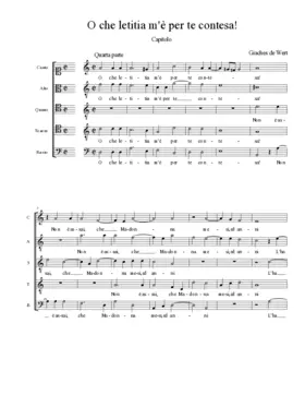 O che letitia m'è per te contesa!