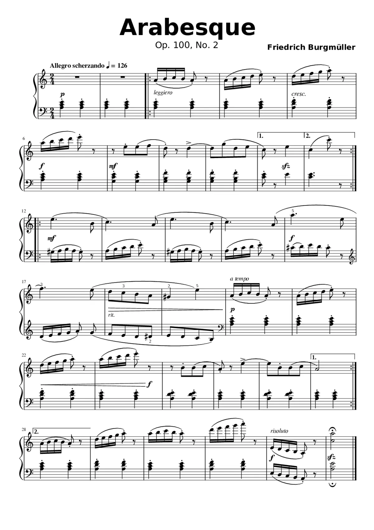 25 Études faciles et progressives Op.100 - Page 1