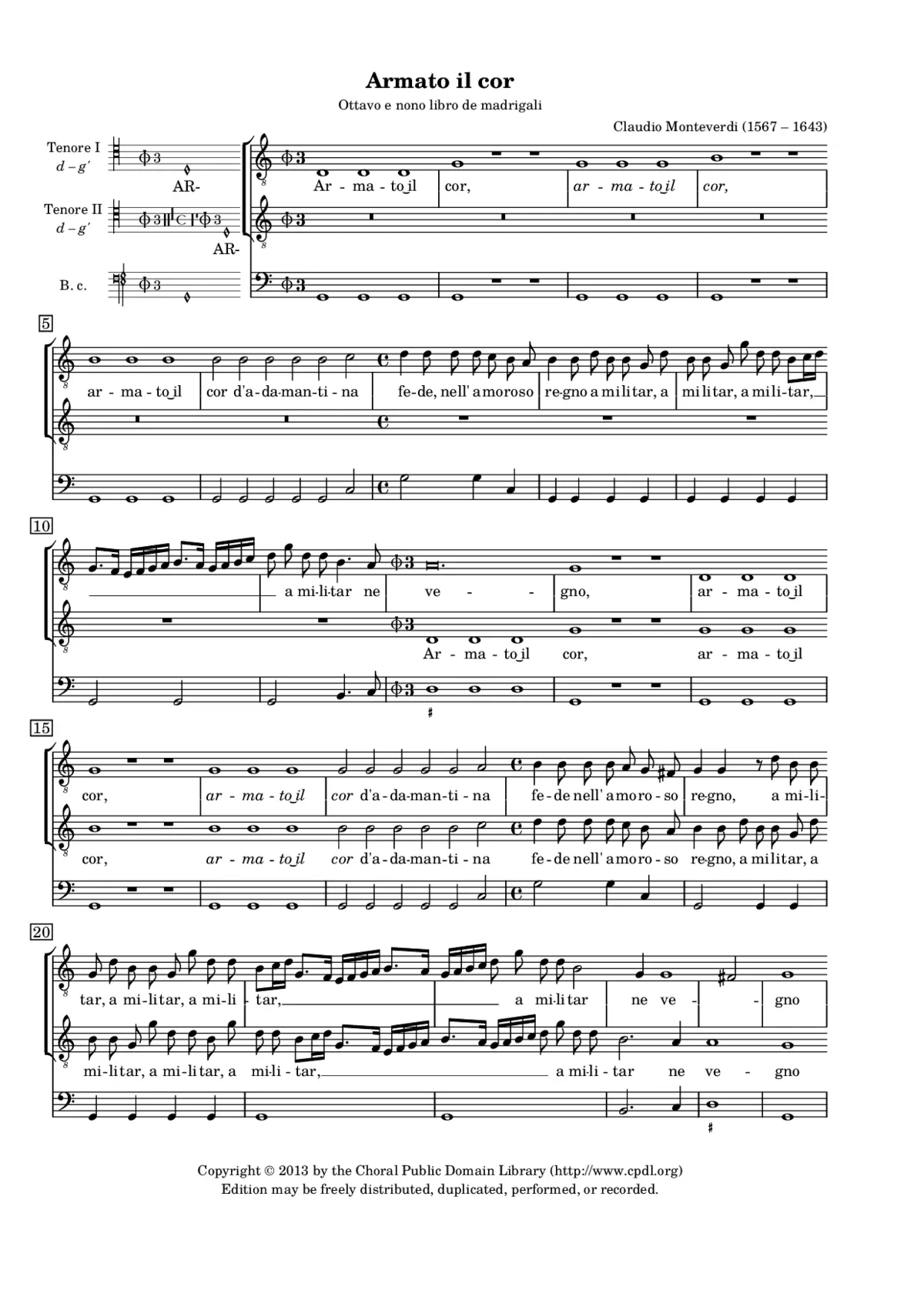 Armato il cor d'adamantina fede - Page 1