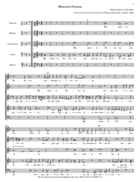 Memento Domine