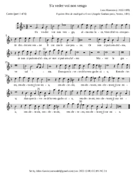 S'à veder voi non vengo