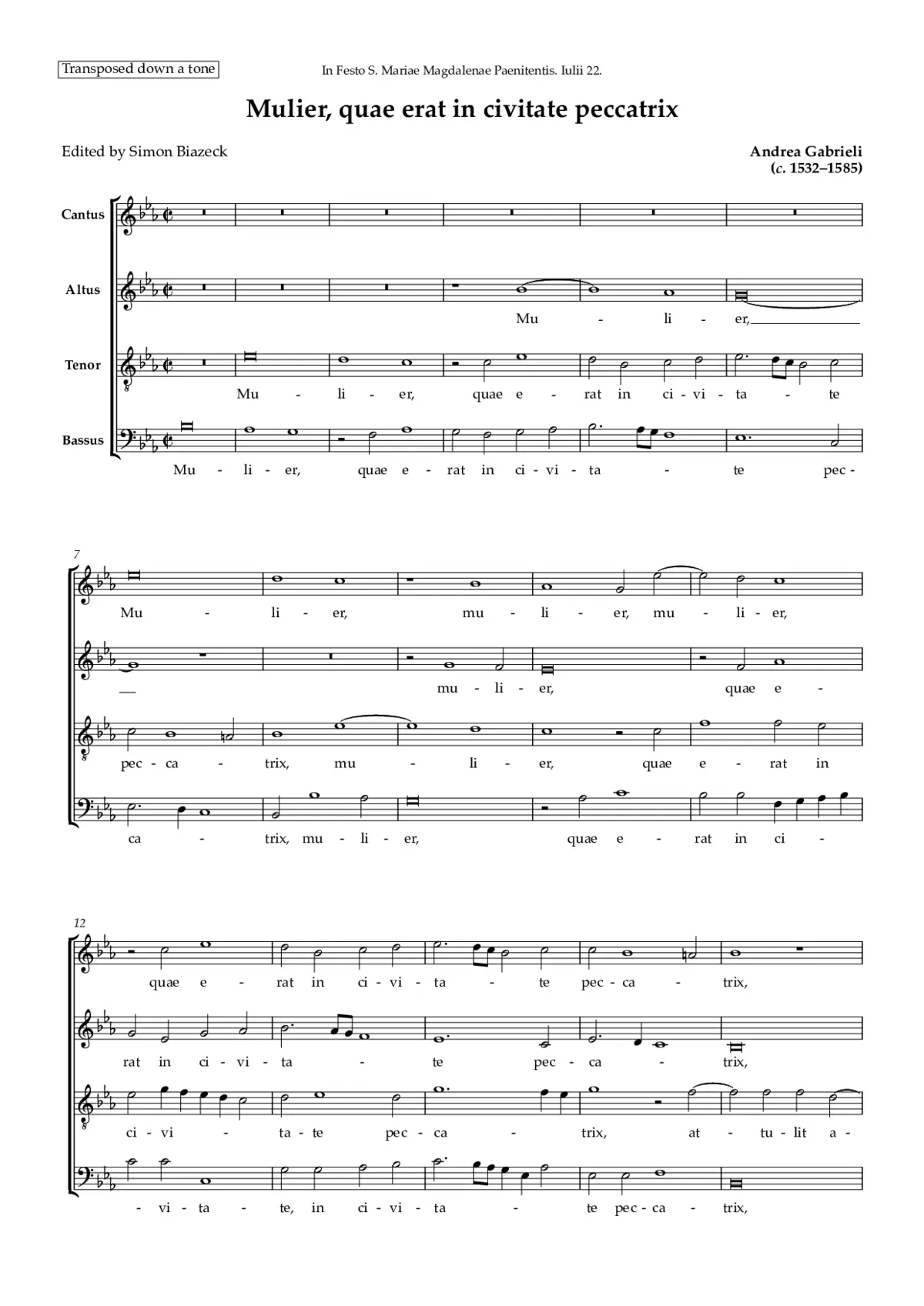 Mulier, quae erat - Page 1