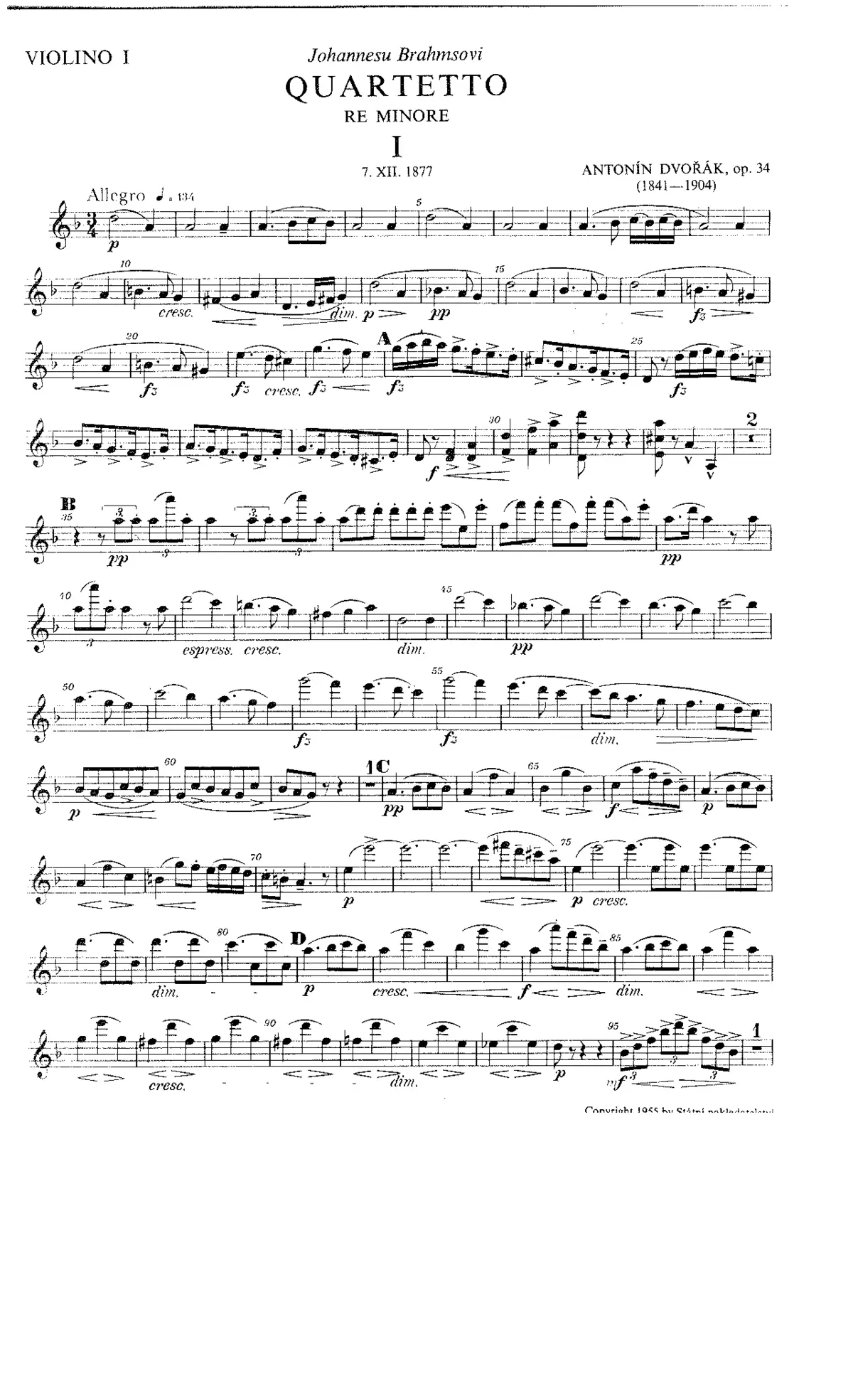 String Quartet No.9 - Page 1