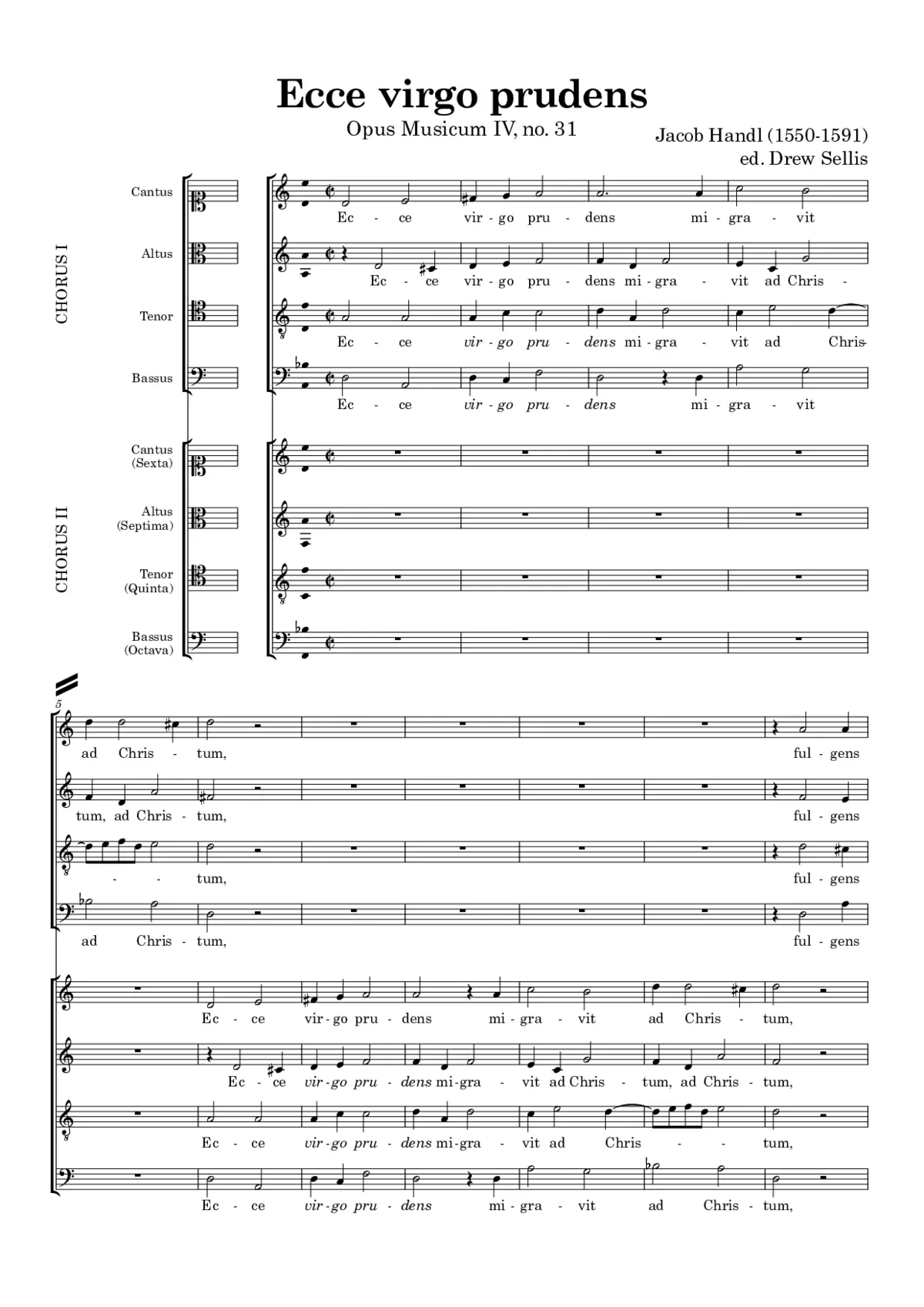 Ecce virgo prudens - Page 1