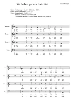 Wir haben gar ein' feste Stat