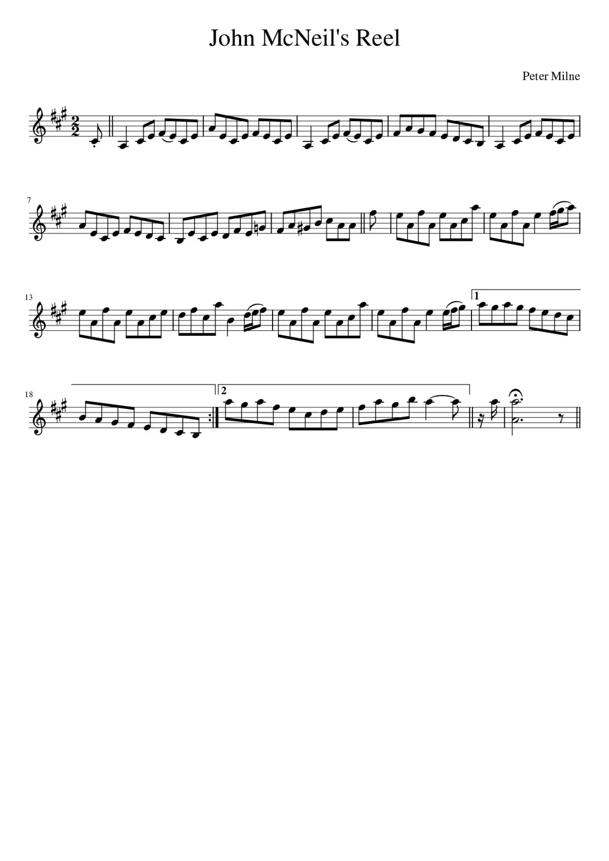 John McNeil's Reel - Page 1