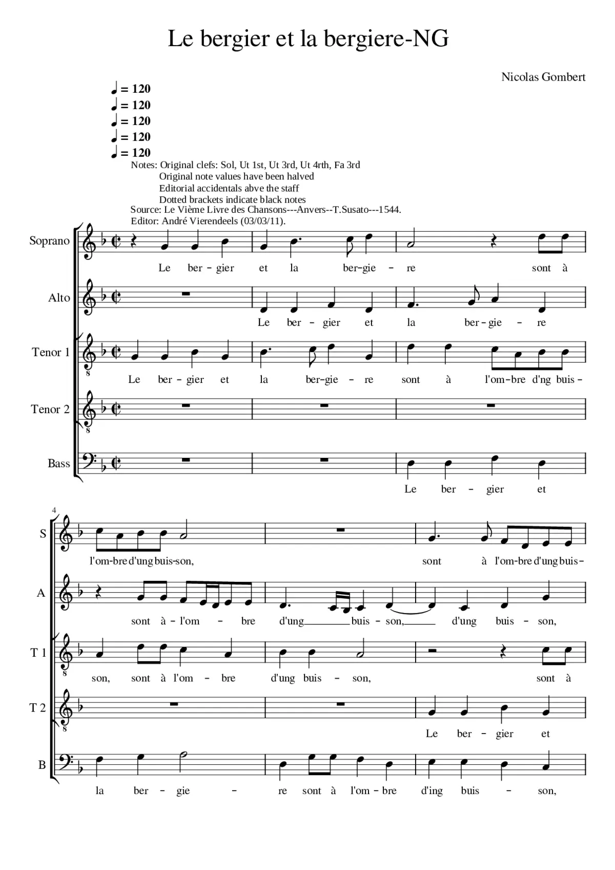 Le berger et la bergière - Page 1