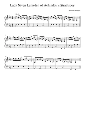 Lady Niven Lumsden of Achindoir's Strathspey