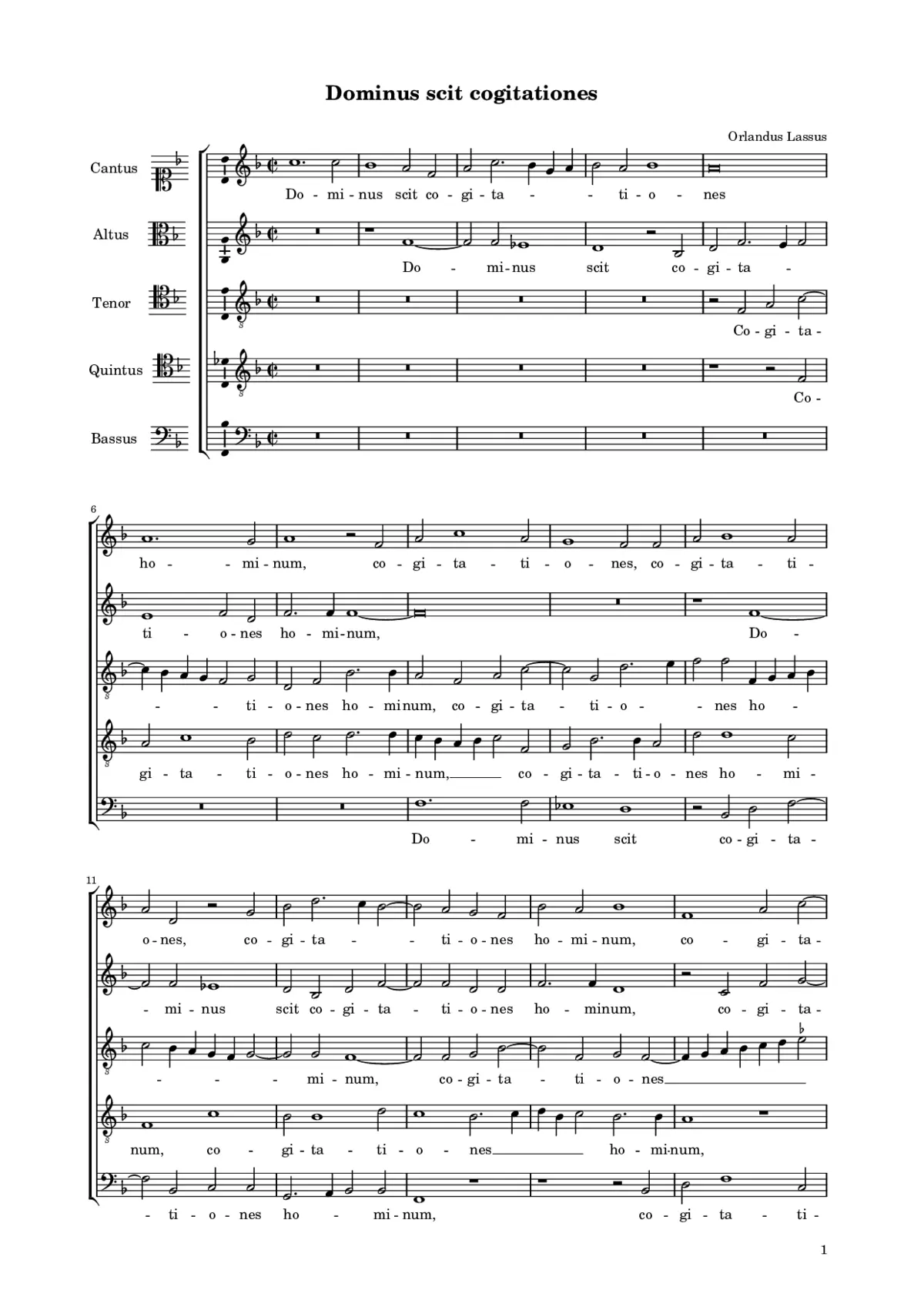 Dominus scit cogitationes - Page 1