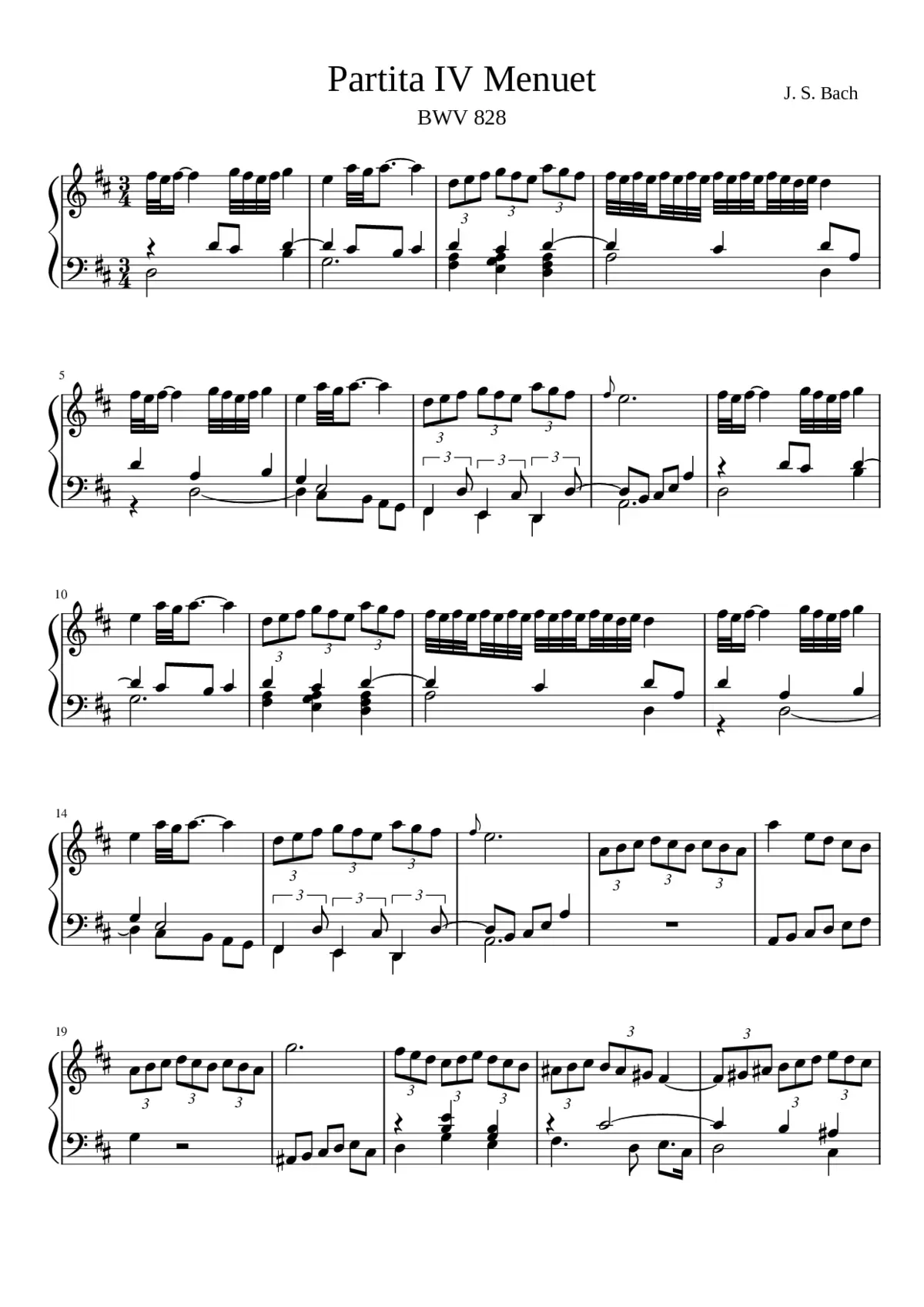 Partita in D major BWV 828 - Page 1