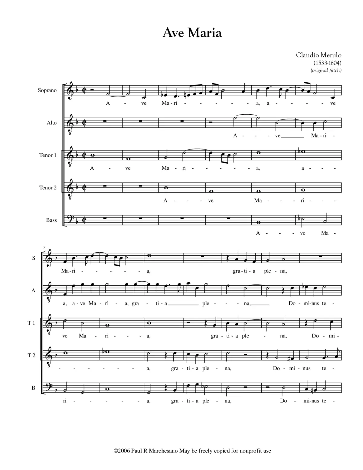 Ave Maria - Page 1