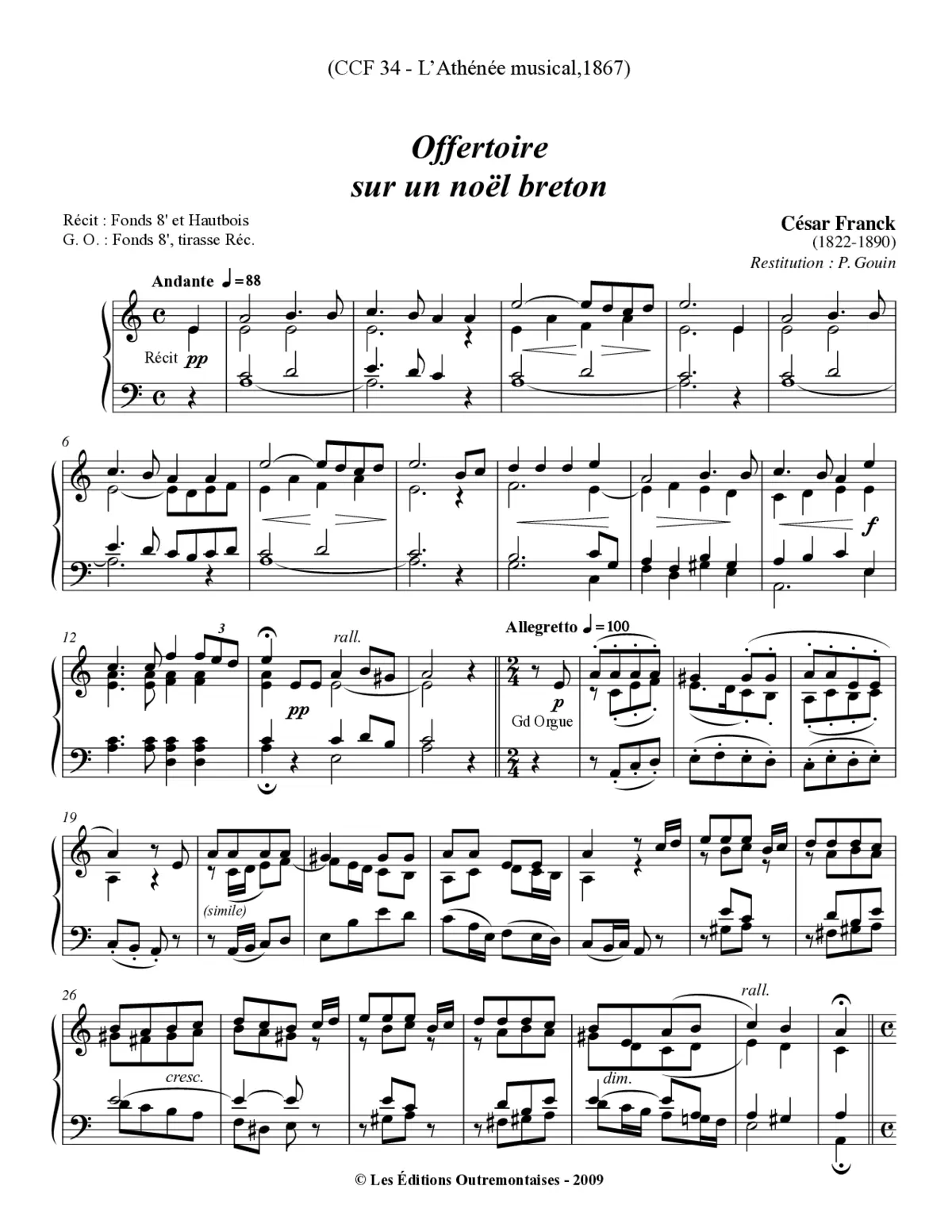 Offertoire sur un noël breton - Page 1