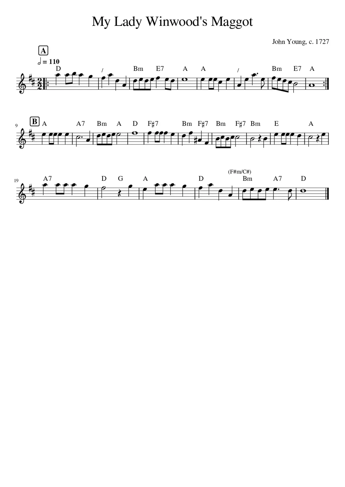 My Lady Winwood's Maggot - Page 1